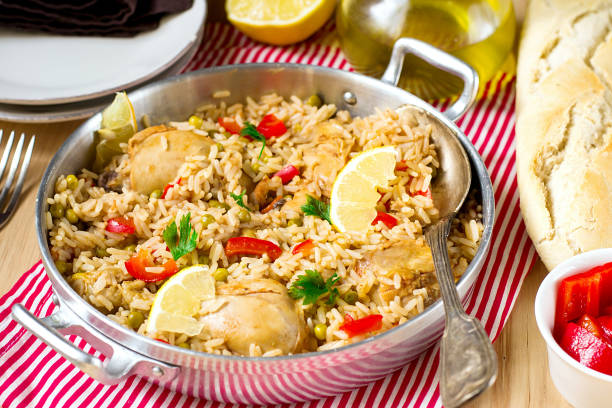 istock Chicken and rice with vegetables 
