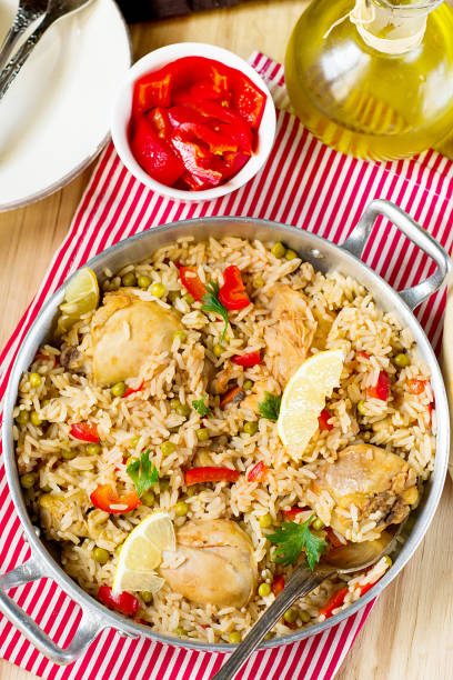 istock Chicken and rice with vegetables 