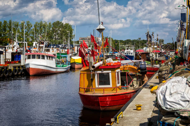 Fishing harbor in Kolobrzeg, Poland