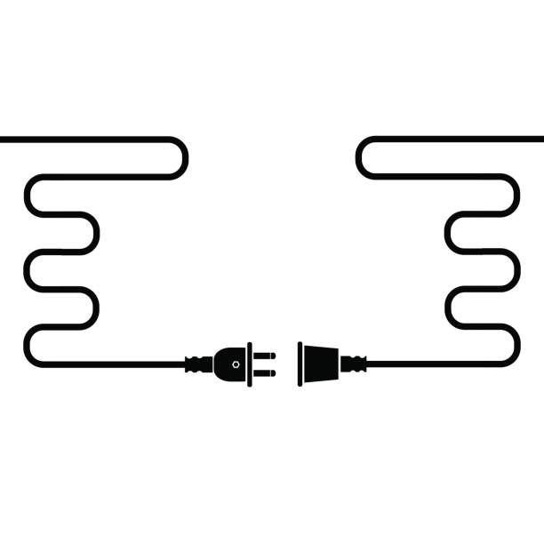 подключите и розетку - electric plug outlet network connection plug electricity stock illustrations