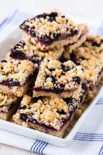 istock Homemade currant cornmeal crumble bars with streusel topping 654991660