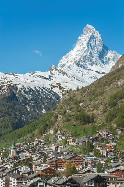 istock Mountain Matterhorn and Zermatt, Swiss 654993342