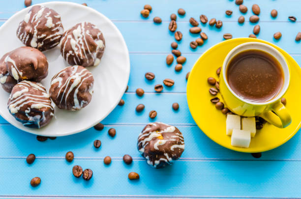 istock Still life with cup of tea and sweets 655008468