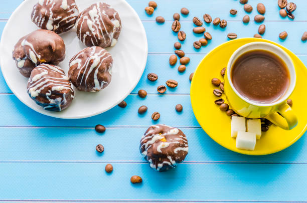 istock Still life with cup of tea and sweets 655008474