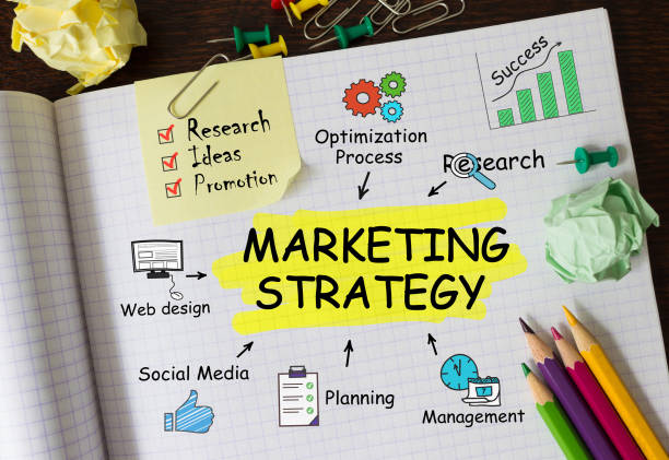 istock Notebook with Toolls and Notes about Marketing Strategy,concept 655015990