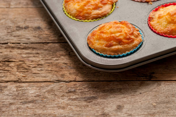 istock cheese and bacon muffins on the wooden table 655023122