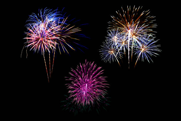 istock Fireworks light up in the sky, dazzling scene. 655026180
