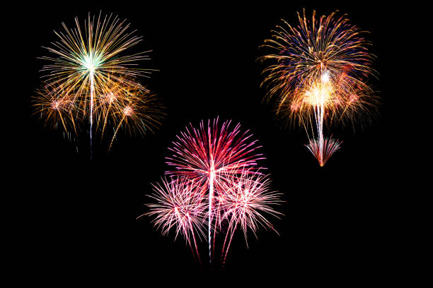 istock Fireworks light up in the sky, dazzling scene. 655026194