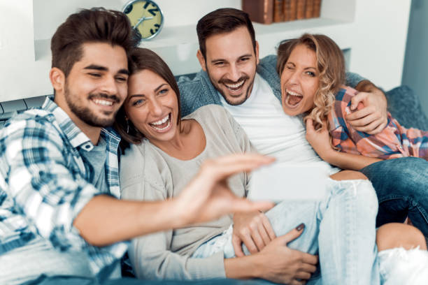 istock Friends relaxing at home 655027426