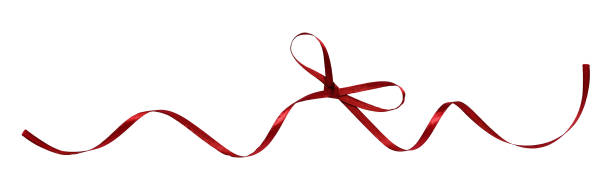 istock Smal red silk ribbon bow 655028226