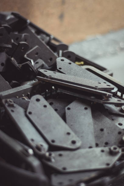 istock Laser cut steel parts 655052652