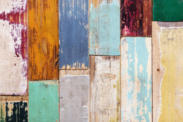 istock Colorful wood background,Wooden wall texture 655060088