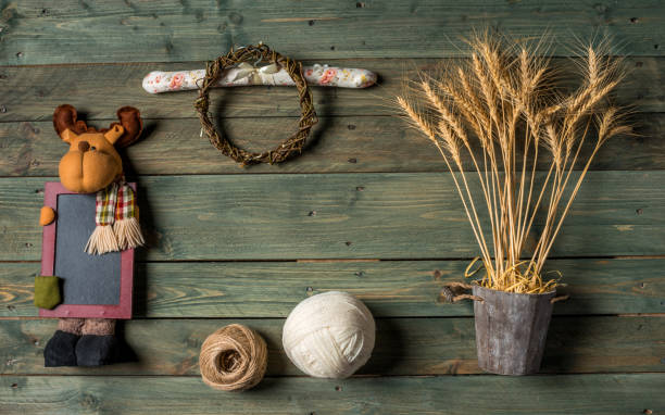 istock Wheat Ears on the Wooden Table 655069370