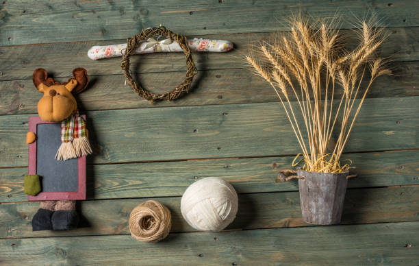 istock Wheat Ears on the Wooden Table 655069570