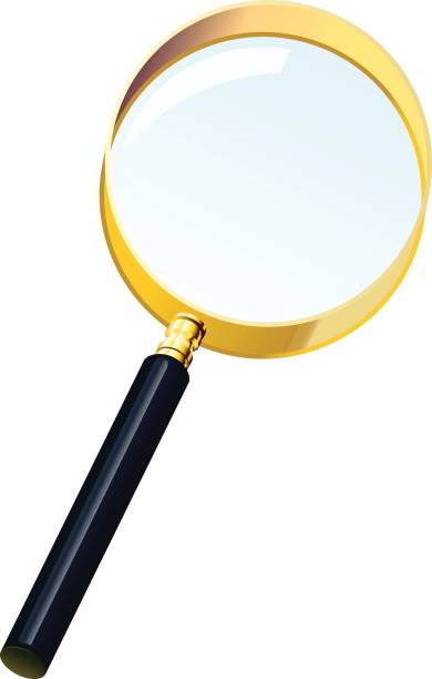 powiększyć - low scale magnification magnifying glass vector glass stock illustrations
