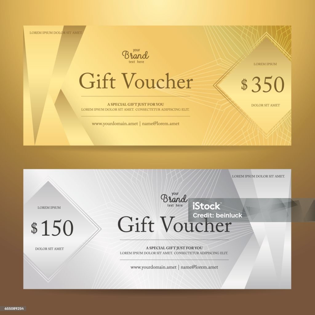 Elegante Geschenk-Gutschein oder Geschenk-Karte oder Gutschein Vorlage - Lizenzfrei Anreiz Vektorgrafik Elegante Geschenk-Gutschein oder Geschenk-Karte oder Gutschein Vorlage - Lizenzfrei Anreiz Vektorgrafik