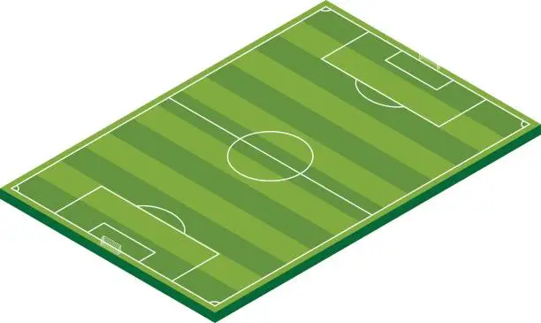 Vector illustration of Soccer field