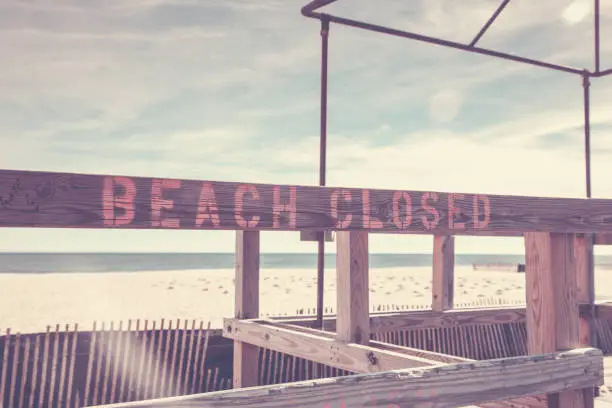 Photo of Beach Closed Sign Point Pleasant