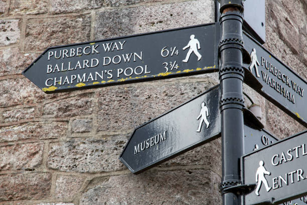 istock Corfe Castle Walking Signpost, Dorset, England 655101350