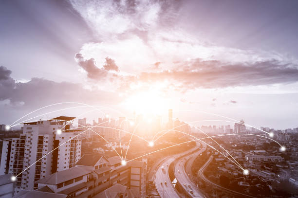 istock Kuala Lumpur cityscape and network connection concept. 655103956