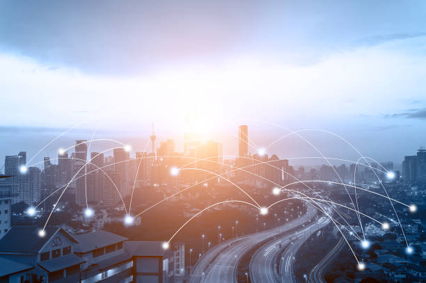istock Kuala Lumpur cityscape and network connection concept. 655103974