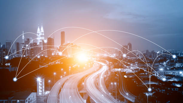 istock Kuala Lumpur cityscape and network connection concept. 655103976