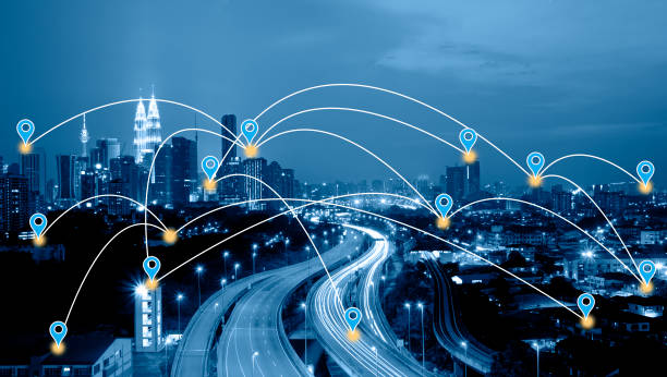 istock Blue tone Kuala Lumpur cityscape searching location and navigation concept. 655104586