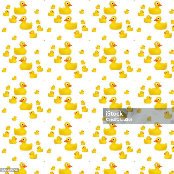 Pattern Yellow Rubber Duck Stock Photo - Download Image Now - Animal, Animal Body, Animal Themes