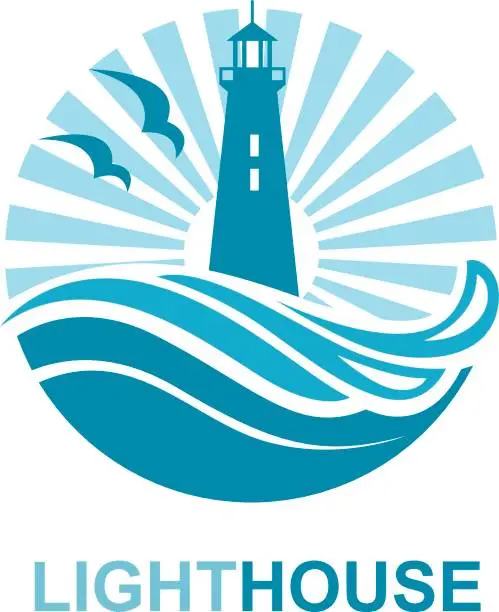Vector illustration of lighthouse icon design