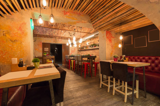 istock Interior of a modern urban restaurant 655119700