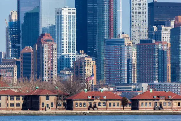 Photo of Ellis Island and Lower Manhattan