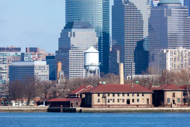 Photo of Ellis Island and Lower Manhattan
