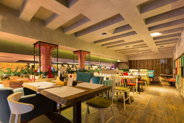 istock Interior of a modern urban restaurant 655120242