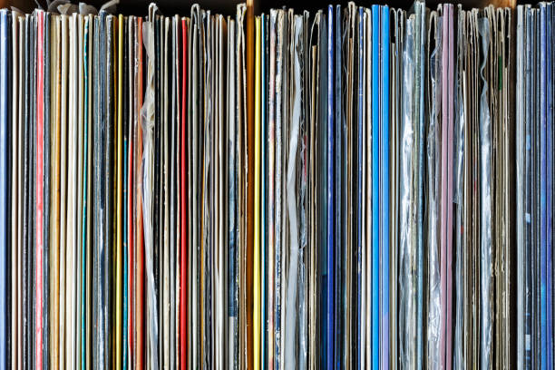istock Collection of vinyl records 655122936