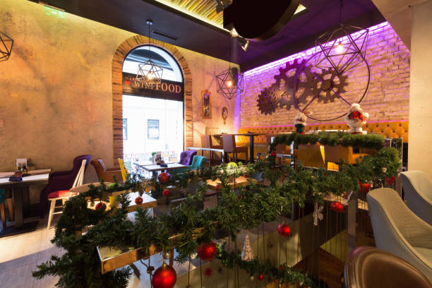 istock Interior of a modern urban restaurant 655126118