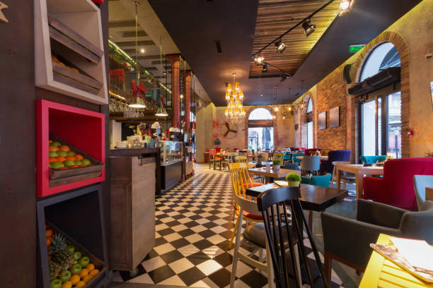 istock Interior of a modern urban restaurant 655126760