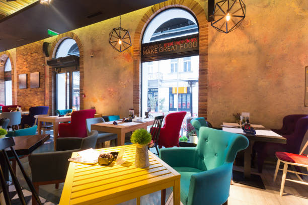 istock Interior of a modern urban restaurant 655127152