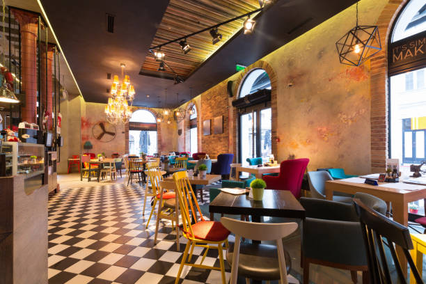 istock Interior of a modern urban restaurant 655127660