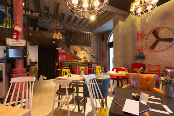 istock Interior of a modern urban restaurant 655130244