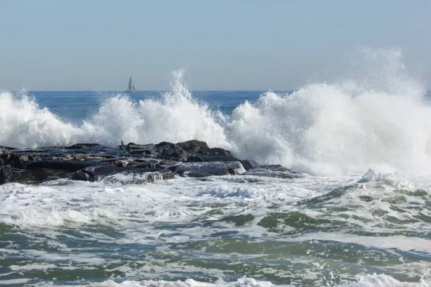 Photo of Crashing Waves in Asbury Park