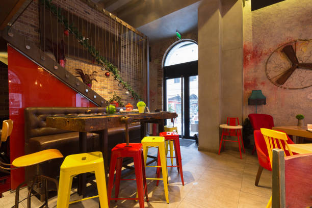 istock Interior of a modern urban restaurant 655133152