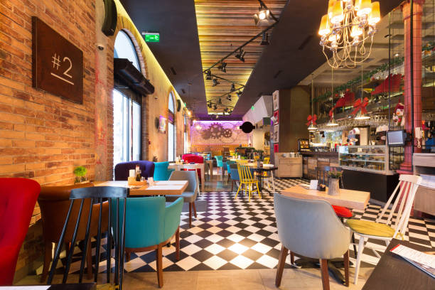 istock Interior of a modern urban restaurant 655133600