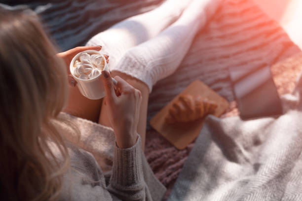 istock Woman drinking cocoa with marshmallows 655133924