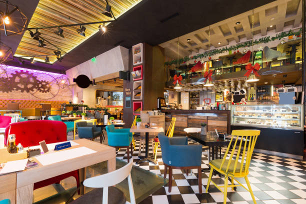 istock Interior of a modern urban restaurant 655134254