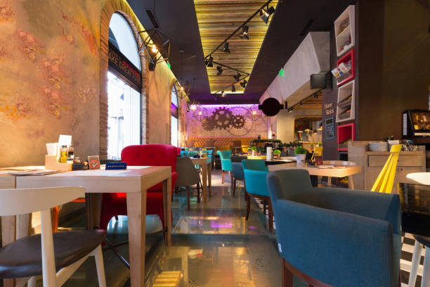 istock Interior of a modern urban restaurant 655134600