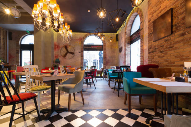istock Interior of a modern urban restaurant 655140200
