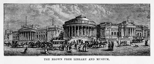 istock Brown Library and Museum, Liverpool, England Victorian Engraving, 1840 655141788