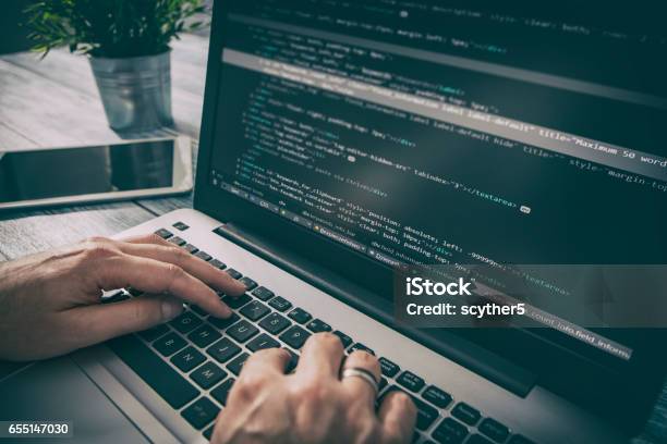 Coding Code Program Compute Coder Develop Developer Development Stock Photo - Download Image Now