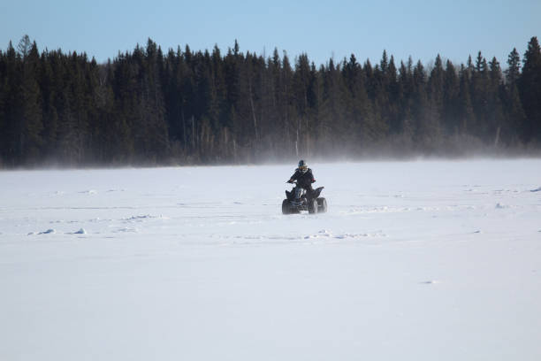 istock Quading Across a Windy Lake In Winter 655147446