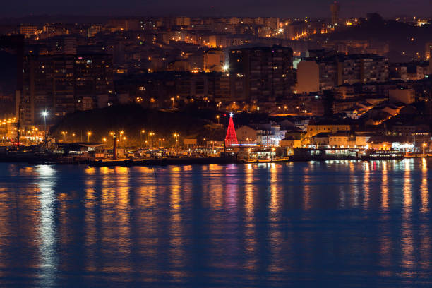 istock Panorama of Almada from Lisbon at night 655152838